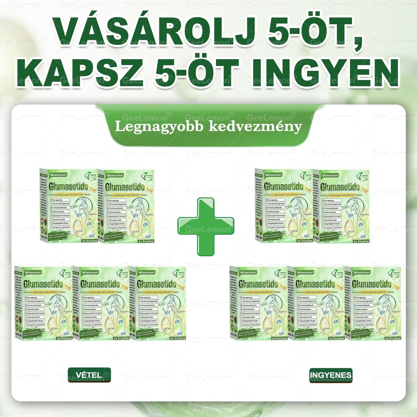✅✨Moringa · Berberine × NAD+ 10-in-1 Advanced Nano GeeLemon® Glumasetide 8az 1-ben Karcsú és EgészségesNano Mikrotűs Tapasz (Napi 1alkalom – látható változásakár 7 nap alatt) ✅ Elhízásra,bőrfeszesítésre,cukorbetegségre, alvásiapnoéra, ízületekre stb HU