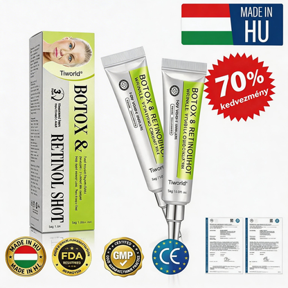 🌱🌱Büszkén az Európai Unióban gyártva 💫 Tiworld® fejlett peptid Botox-hatású + Vita-A retinol feszesítő megújító krém – ma csak 70% KEDVEZMÉNNYEL