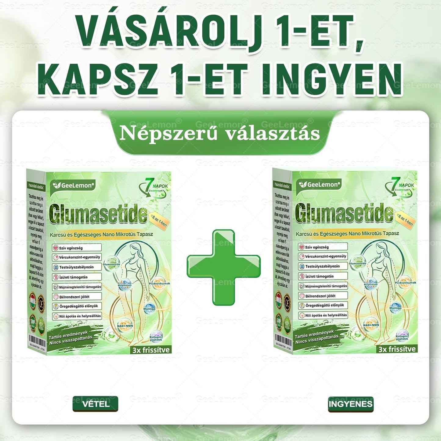 ✅✨Moringa · Berberine × NAD+ 10-in-1 Advanced Nano GeeLemon® Glumasetide 8az 1-ben Karcsú és EgészségesNano Mikrotűs Tapasz (Napi 1alkalom – látható változásakár 7 nap alatt) ✅ Elhízásra,bőrfeszesítésre,cukorbetegségre, alvásiapnoéra, ízületekre stb HU