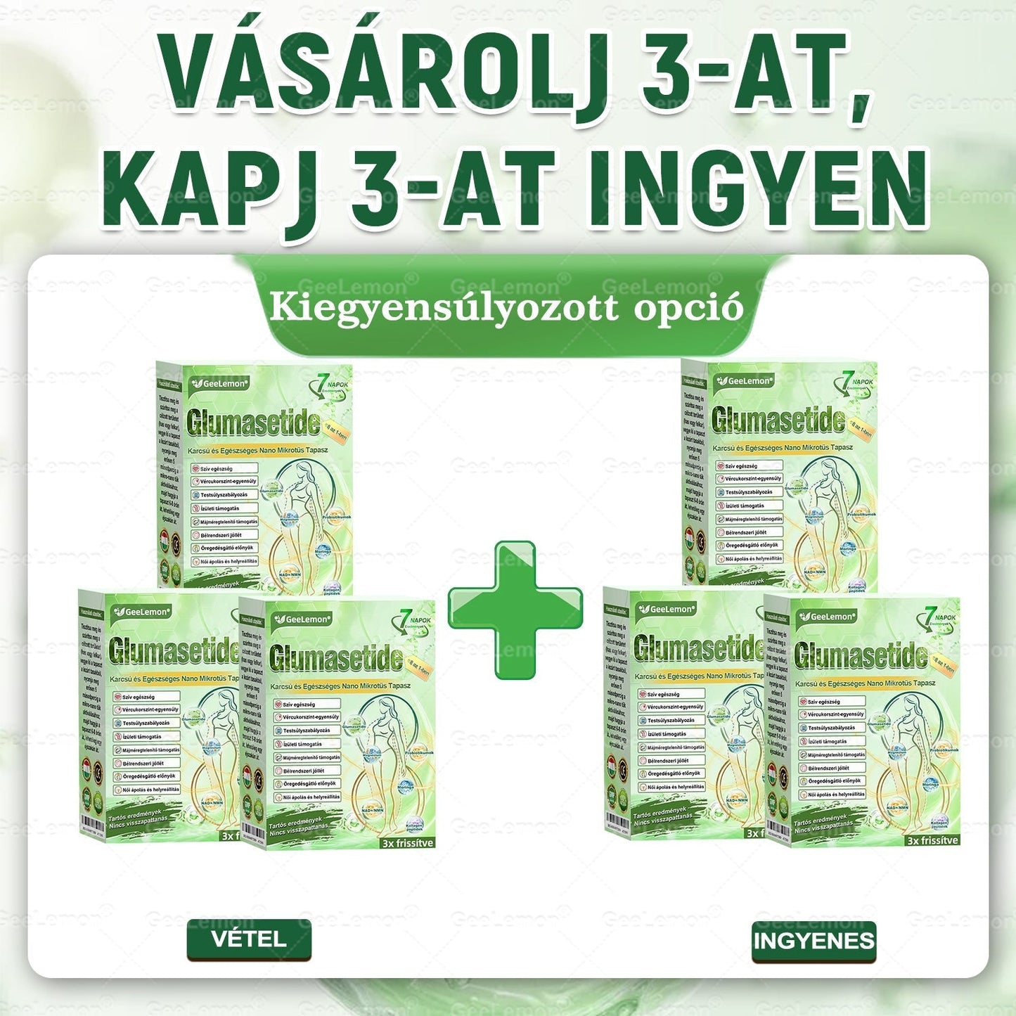 ✅✨Moringa · Berberine × NAD+ 10-in-1 Advanced Nano GeeLemon® Glumasetide 8az 1-ben Karcsú és EgészségesNano Mikrotűs Tapasz (Napi 1alkalom – látható változásakár 7 nap alatt) ✅ Elhízásra,bőrfeszesítésre,cukorbetegségre, alvásiapnoéra, ízületekre stb HU