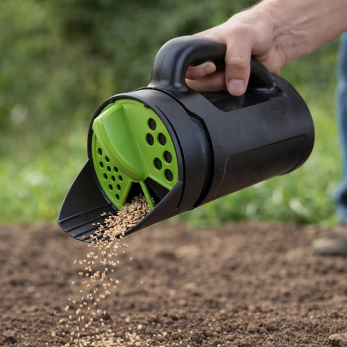 Faboer 2.5L Handheld Seed Spreader, 3 in 1 Feed Seeding Fertiliser